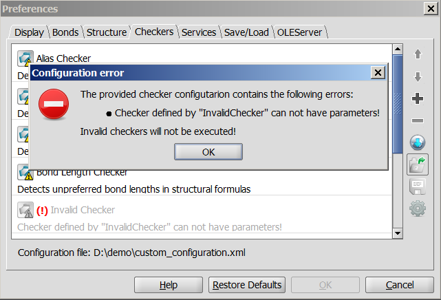 invalid checker